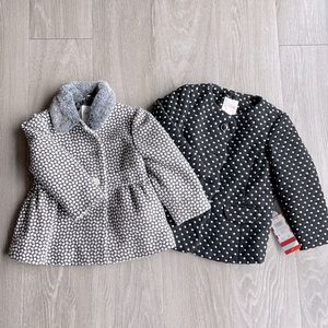 2 - Cat & Jack Girls Toddler Jacket Coats 18M and 2T
